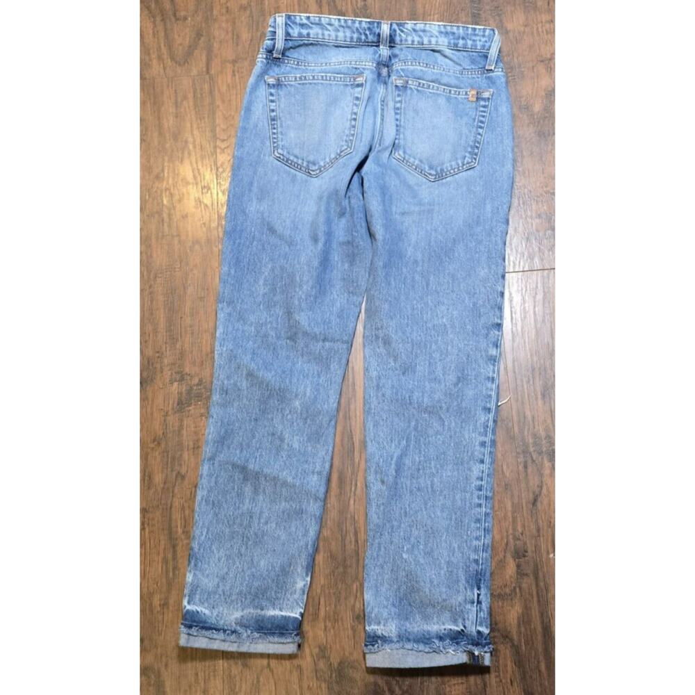 Joes Jeans 26 Blue Boyfriend Straight Ankle Distressed High Rise Stretch Destroy - Picture 2 of 11